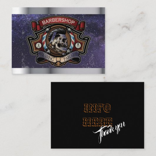 理容師ロゴ 名刺 (正面/裏面)