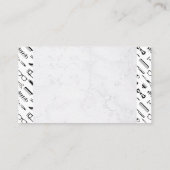 理容師ロゴ | 理容師ツールパターン大理石 ロイヤリティカード (裏面)