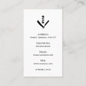 理容師ロゴ(白黒) 名刺 (裏面)