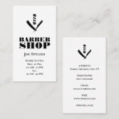 理容師ロゴ(白黒) 名刺 (正面/裏面)