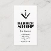 理容師ロゴ(白黒) 名刺 (正面)