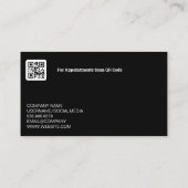 理容師ロゴ | QRコード |メタリック 名刺 (裏面)