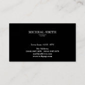 理容師ロゴ(Straite Razorと理容師ポール)  名刺 (裏面)