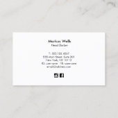 理容師ヴィンテージストレートレザーバーショップ 名刺 (裏面)