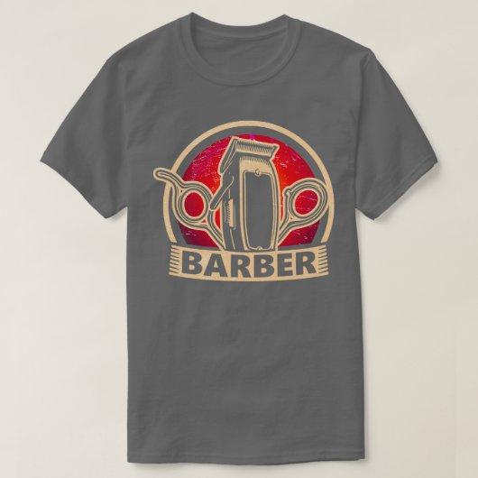 理容師ヴィンテージ8 Tシャツ (デザイン正面)