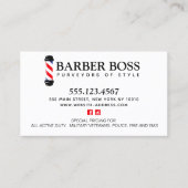 理容師伝統的バーバーショップ名刺 名刺 (正面)