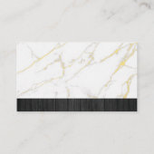 理容師切り鋏 | 大理石ウッド 名刺 (裏面)