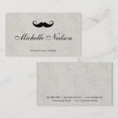 理容師口ひげアイコン 名刺 (正面/裏面)