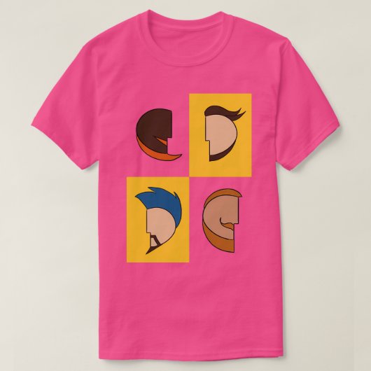 理容師口ひげパターン Tシャツ (デザイン正面)