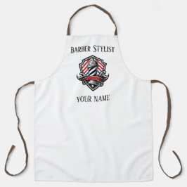 理容師名ロゴ理容師ショップ理容師美容師 エプロン