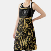 理容師名ロゴ理容師ショップ理容師美容師 エプロン (インサイチュ)