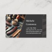 理容師名刺 – カスタマイズ可能 名刺 (裏面)