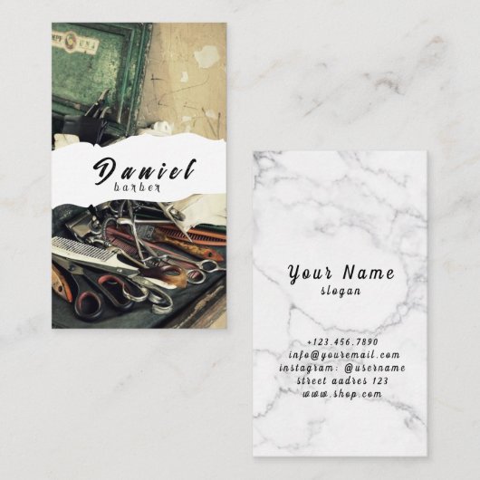 理容師名刺 名刺 (正面/裏面)