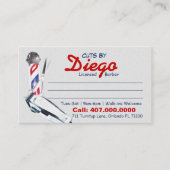 理容師名刺(理容師ポールとシアーズ) 名刺 (正面)