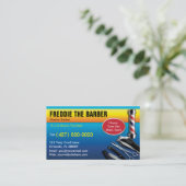 理容師名刺(Barbershop Pole - Clippers) 名刺 (スタンド正面)