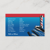 理容師名刺(Barbershop Pole - Clippers) 名刺 (裏面)