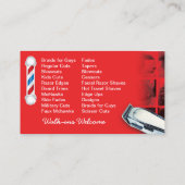 理容師名刺(Barbershop Pole - Clippers) 名刺 (裏面)