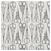 理容師布。ヴィンテージ鋏。白黒 ファブリック (見本)