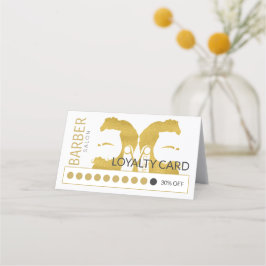 理容師店エレガント客ロイヤリティパンチカード ロイヤリティカード