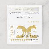 理容師店エレガント客ロイヤリティパンチカード ロイヤリティカード (外部開封)