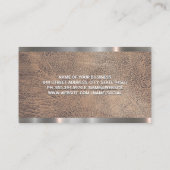 理容師店 | はさみ | レザーメタルトリム 名刺 (裏面)