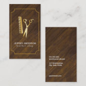 理容師店 | ゴールデン 名刺 (正面/裏面)