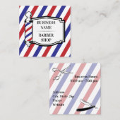 理容師店 スクエア名刺 (正面/裏面)