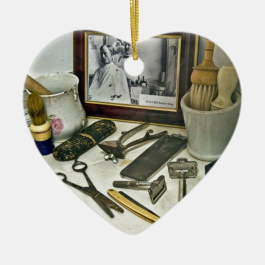 理容師店 セラミックオーナメント (正面)