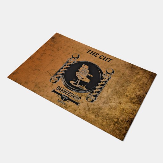 理容師店 ドアマット (アングル)