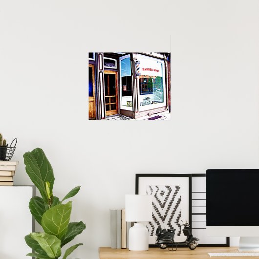 理容師店 ポスター (ホームオフィス)