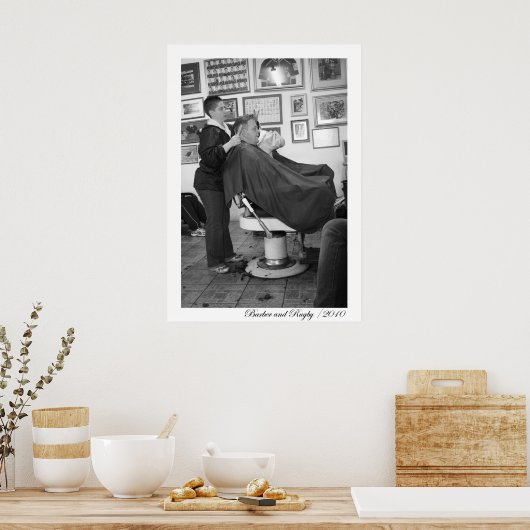 理容師店 ポスター (キッチン)