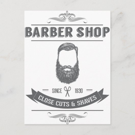 理容師店 ポストカード (正面)