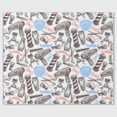 理容師店 ラッピングペーパー (フラット)