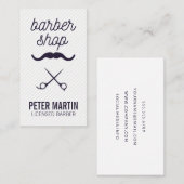 理容師店 |口ひげ |ひげとヘアカット 名刺 (正面/裏面)