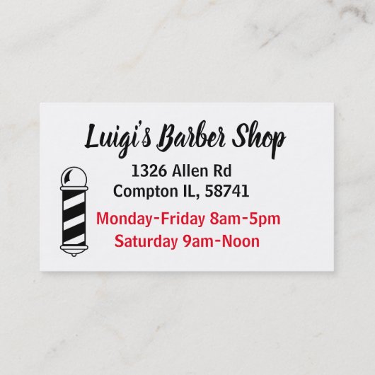 理容師店 名刺 (裏面)