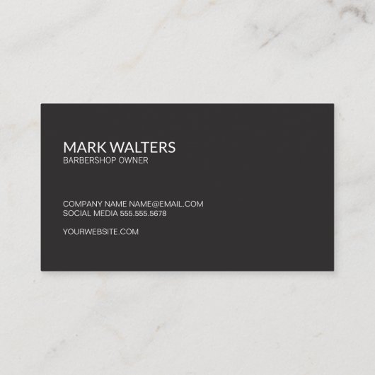 理容師店 | 理容師ポールとツール 名刺 (裏面)