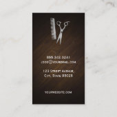 理容師投票 |はさみコームのロゴ 名刺 (裏面)