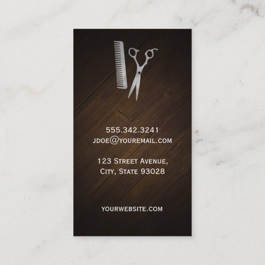 理容師投票 |はさみコームのロゴ 名刺 (裏面)