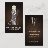 理容師投票 |はさみコームのロゴ 名刺 (正面/裏面)