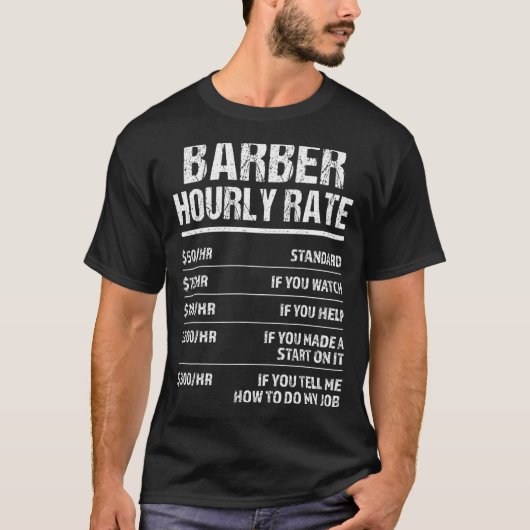 理容師時給 Tシャツ (正面)