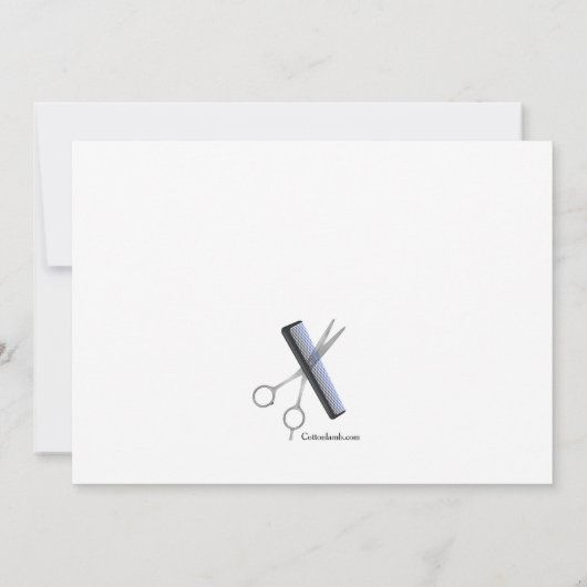 理容師極退職パーティの招待状 招待状 (裏面)