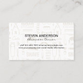 理容師極 |パターン |金属製の名刺 名刺 (裏面)