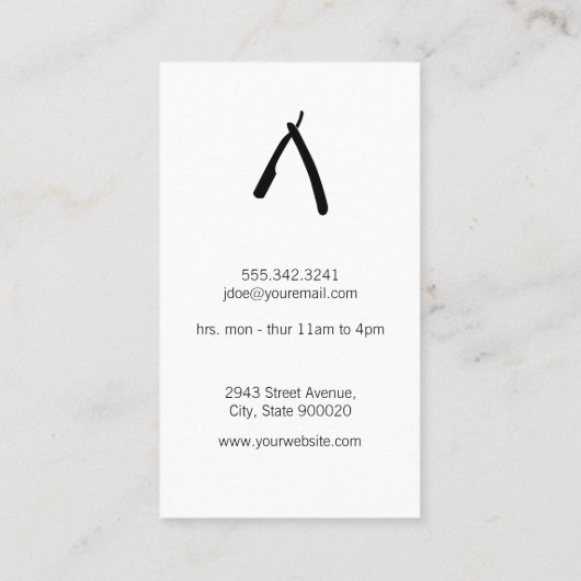 理容師極 | 理容師鋏 名刺 (裏面)