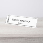 理容師極|理容師 デスクネームプレート (正面)