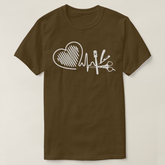 理容師理容師ハートビート Tシャツ (デザイン正面)