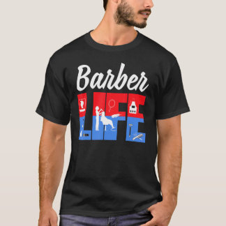 理容師理容師引用文ヘアスタイリストライフポール物 Tシャツ