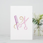 理容師用具 便箋 (スタンド正面)