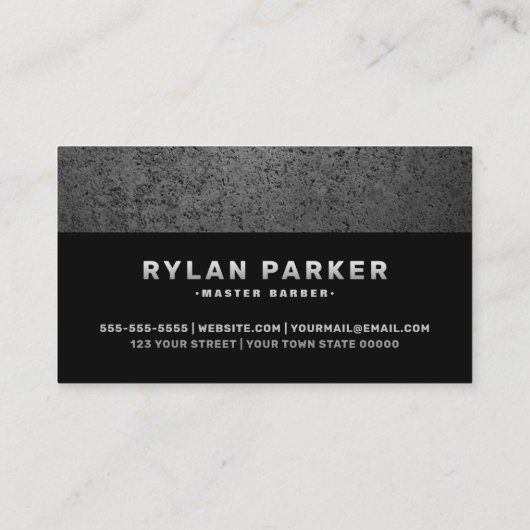 理容師男らしバーバーショップラフ・ダーク 名刺 (裏面)