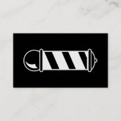 理容師白黒シルバー顧客ロイヤリティカード 名刺 (正面)