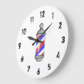 理容師符号（大） ラージ壁時計 (傾斜)